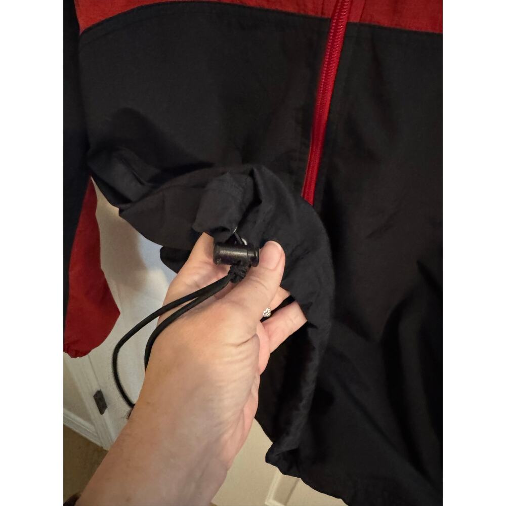 Nike Vintage Y2K Men's Half-zip Colorblock Windbreaker Jacket Black Red XL - Picture 7 of 8